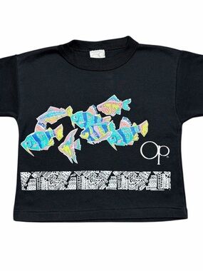 Vintage 90s Kids Graphic TShirt Fish Nature Size 6